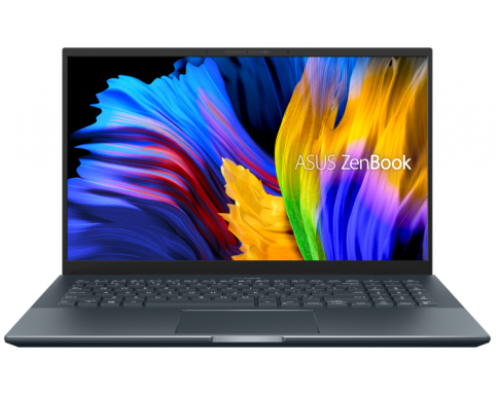 Ноутбук ASUS Zenbook Pro 15 UM535QA-KJ191  AMD Ryzen 7 5800H/16Gb/512Gb SSD Nvme/15.6 FHD IPS 400 nit 1920x1080 AG/WiFi5/BT/No OS/1.8Kg/Pine Grey/