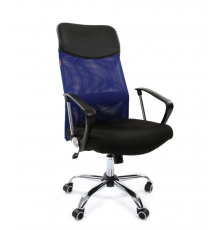 Офисное кресло Chairman   610   Россия  15-21 черный + TW синий                                                                                                                                                                                           