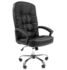 Офисное кресло Chairman    418   Россия  черная кожа                                                                                                                                                                                                      