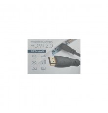 Кабель GCR PROF 0.5m HDMI версия 2.0, черный, OD9.0mm, 28/24 AWG, позолоченные контакты, Ethernet 18.0 Гбит/с, 3D, 4K, GCR-HM313-0.5m, тройной экран                                                                                                      