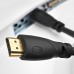 Кабель GCR PROF 0.5m HDMI версия 2.0, черный, OD9.0mm, 28/24 AWG, позолоченные контакты, Ethernet 18.0 Гбит/с, 3D, 4K, GCR-HM313-0.5m, тройной экран