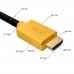 Кабель GCR 5.0m HDMI версия 2.0, HDR 4:2:2, Ultra HD, 4K 60 fps 60Hz/5K*30Hz, 3D, AUDIO, 18.0 Гбит/с, 28/28 AWG, OD7.3mm, тройной экран, черный, желтые коннекторы, GCR-HM441-5.0m
