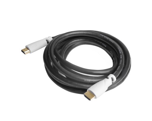 Кабель GCR Premium 3.0m HDMI версия 2.0, HDR, Ultra HD 4K60 Hz/ 5K30Hz, 3D, Ethernet 18.0 Гбит/с, OD8.0mm, 28/26 AWG, черный, белые коннекторы, GCR-51191