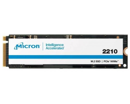 Серверныйттвердотельный накопитель Micron 2210 SSD 2TB, 3D QLC, M.2 (2280), PCIe Gen 3.0 x4, NVMe, R2200/W1800, TBW 720ТБ