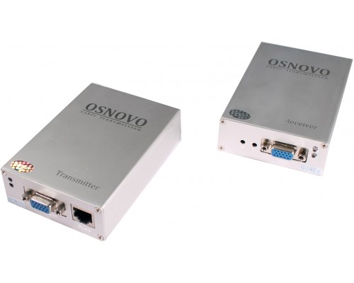OSNOVO Комплект (передатчик+приёмник) для передачи VGA и аудиосигнала по кабелю UTP CAT5 до 50м