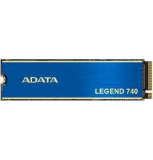 Накопитель ADATA SSD LEGEND 740, 1000GB, M.2(22x80mm), NVMe, PCIe 3.0 x4, 3D TLC, R/W 2500/2000MB/s, IOPs 180 000/200 000, TBW 600, DWPD 0.33, with Heat Spreader (5 лет)                                                                                 