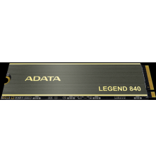 Накопитель ADATA SSD LEGEND 840, 512GB, M.2(22x80mm), NVMe, PCIe 4.0 x4, 3D TLC, R/W 5000/3400MB/s, IOPs 520 000/450 000, TBW 325, DWPD 0.36, with Heat Spreader (5 лет)                                                                                  