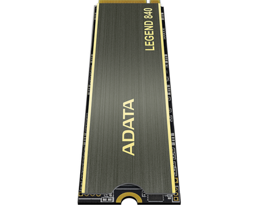 Накопитель ADATA SSD LEGEND 840, 512GB, M.2(22x80mm), NVMe, PCIe 4.0 x4, 3D TLC, R/W 5000/3400MB/s, IOPs 520 000/450 000, TBW 325, DWPD 0.36, with Heat Spreader (5 лет)