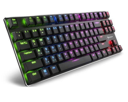 Клавиатура Sharkoon PureWriter TKL RGB Blue проводная, механическая, USB, Kailh Blue, подсветка RGB, цвет  черный