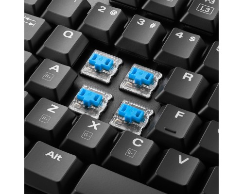 Клавиатура Sharkoon PureWriter TKL RGB Blue проводная, механическая, USB, Kailh Blue, подсветка RGB, цвет  черный