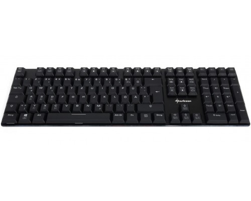 Клавиатура Sharkoon PureWriter RGB Blue механическая, Kailh Blue, проводная, подсветка RGB, USB, цвет  черный