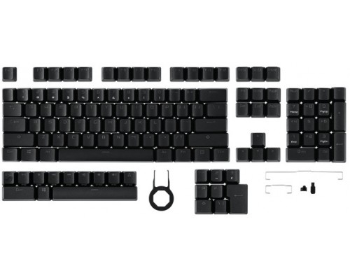 Набор клавиш ASUS ROG PBT Gaming Keycap Set 90MP0280-BAUA00, 124 шт., экстрактор, стабилизаторы клавиш, черные