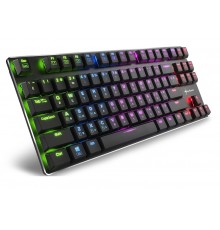 Клавиатура Sharkoon PureWriter TKL RGB Red проводная, механическая, USB, Kailh Red, подсветка RGB, цвет  черный                                                                                                                                           