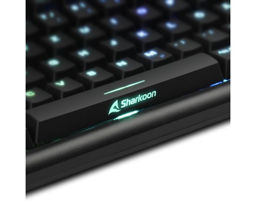 Клавиатура Sharkoon Skiller Mech SGK30 Blue механическая, проводная, USB, Huano Blue, подсветка RGB, цвет  черный