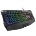 Клавиатура Sharkoon Skiller SGK4 проводная, резиновые колпачки, игровая, мембранная, USB, подсветка RGB, черная