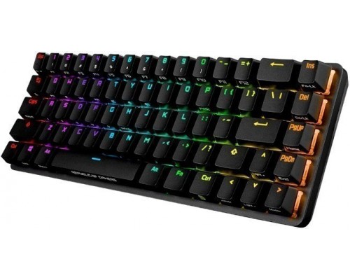 Клавиатура ASUS ROG Falchion 90MP01Y0-BKRA01 механическая, беспроводная/проводная, Cherry MX RGB, 2.4 ГГц/USB, без Numpad, RGB подсветка, черная