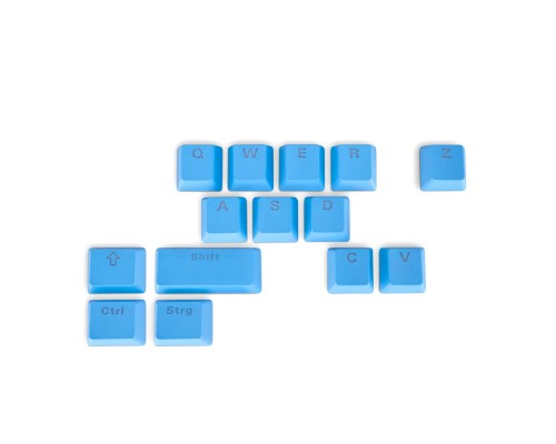 Набор клавиш Sharkoon Skiller SAC14 РВТ, АБС-пластик, 14 колпачков синего цвета