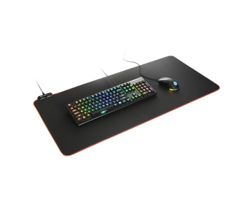 Коврик для мыши Sharkoon 1337 RGB V2 900 текстиль, резина, 900 x 425 х 3 мм, RGB подсветка, черный