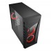 Корпус Sharkoon NIGHT SHARK red E-ATX, ATX, mATX, Mini-ITX, SSI CEB, SSI EEB, Midi-Tower, 3x120mm fan, 2xUSB 2.0, 2xUSB 3.0, Audio, led red, без БП, сталь, черный