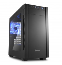 Корпус Sharkoon S1000 window mATX, Mini-ITX, Mini-Tower, 2 x USB 3.0, Audio, 2 x 120mm fan, без БП, с окном, металл, цвет  черный                                                                                                                         
