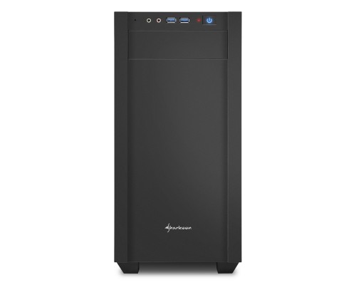 Корпус Sharkoon S1000 window mATX, Mini-ITX, Mini-Tower, 2 x USB 3.0, Audio, 2 x 120mm fan, без БП, с окном, металл, цвет  черный