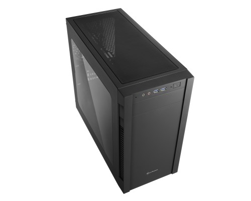 Корпус Sharkoon S1000 window mATX, Mini-ITX, Mini-Tower, 2 x USB 3.0, Audio, 2 x 120mm fan, без БП, с окном, металл, цвет  черный