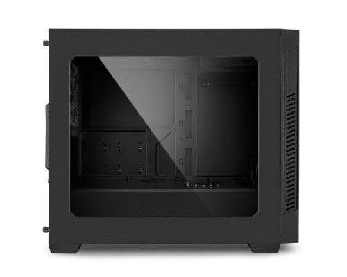 Корпус Sharkoon S1000 window mATX, Mini-ITX, Mini-Tower, 2 x USB 3.0, Audio, 2 x 120mm fan, без БП, с окном, металл, цвет  черный