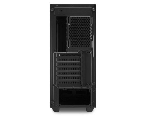 Корпус Sharkoon RGB FLOW ATX, mATX, Mini-ITX, Midi-Tower, 2 х USB 2.0, 2 x USB 3.0, Audio, 1 x 120mm fan, без БП, с окном, подсветка, металл, цвет  черный