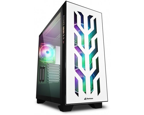 Корпус Sharkoon Elite Shark CA300T White E-ATX, ATX, mATX, Mini-ITX, Midi-Tower, 2 x USB 3.0, USB Type-C, Audio, 4x120mm fan, без БП, led RGB, сталь, черный