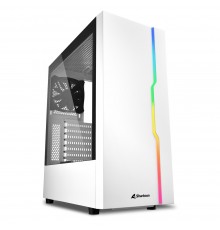 Корпус Sharkoon SLIDER RGB white ATX, mATX, Mini-ITX, Midi-Tower, USB 2.0, 2 x USB 3.0, Audio, 1 х 120mm fan, без БП, RGB, сталь, с окном, белый                                                                                                          