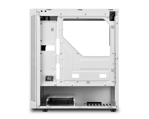 Корпус Sharkoon SLIDER RGB white ATX, mATX, Mini-ITX, Midi-Tower, USB 2.0, 2 x USB 3.0, Audio, 1 х 120mm fan, без БП, RGB, сталь, с окном, белый