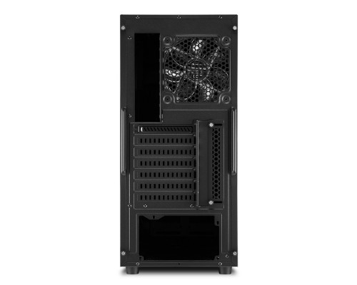 Корпус Sharkoon M25-W BLACK blue led ATX, mATX, Mini-ITX, Midi-Tower, 2 x USB 3.0, Audio, 2 x 120mm fan, без БП, с окном, металл, цвет  черный