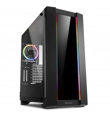 Корпус Sharkoon Elite Shark CA200G E-ATX, ATX, mATX, Mini-ITX, Midi-Tower, 2xUSB 2.0, 2xUSB 3.0, Audio, 1x120mm fan, без БП, led RGB, сталь, черный                                                                                                       