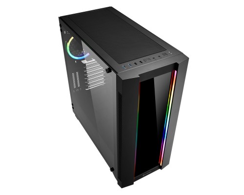 Корпус Sharkoon Elite Shark CA200G E-ATX, ATX, mATX, Mini-ITX, Midi-Tower, 2xUSB 2.0, 2xUSB 3.0, Audio, 1x120mm fan, без БП, led RGB, сталь, черный