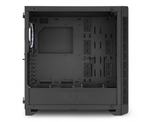 Корпус Sharkoon Elite Shark CA200G E-ATX, ATX, mATX, Mini-ITX, Midi-Tower, 2xUSB 2.0, 2xUSB 3.0, Audio, 1x120mm fan, без БП, led RGB, сталь, черный