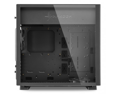 Корпус Sharkoon PURE STEEL black E-ATX, ATX, mATX, Mini-ITX, SSI CEB, SSI EEB, Midi-Tower, 2x120mm fan, 2x USB 3.0, Audio, без БП, сталь, черный