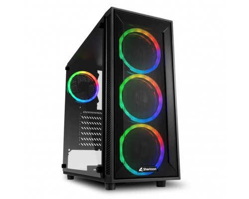 Корпус Sharkoon TG4M RGB ATX, mATX, Mini-ITX, Midi-Tower, 4x 120mm fan, led RGB, 2x USB 3.0, Audio, без БП, сталь/стекло, черный