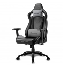 Игровое кресло Sharkoon Elbrus 2 компьютерное, до 150 кг, синтетическая кожа, металл, цвет  черный/серый                                                                                                                                                  