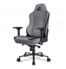 Игровое кресло Sharkoon Skiller SGS40 GY/BK компьютерное, до 150 кг, кожа PU/сталь, подлокотники 4D, серое/черное                                                                                                                                         