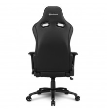 Игровое кресло Sharkoon Elbrus 3 компьютерное, до 150 кг, синтетическая кожа, сталь, цвет  черный/зеленый                                                                                                                                                 