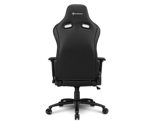 Игровое кресло Sharkoon Elbrus 3 компьютерное, до 150 кг, синтетическая кожа, сталь, цвет  черный/зеленый