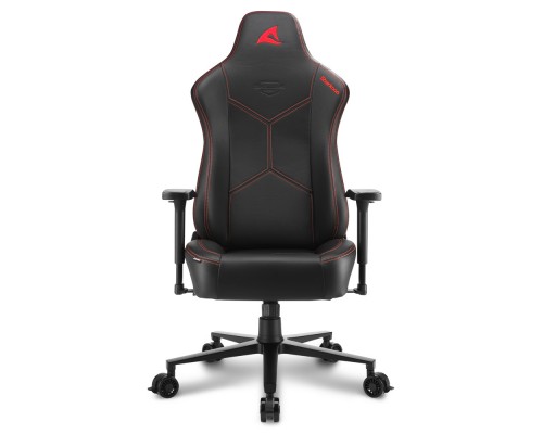 Игровое кресло Sharkoon Skiller SGS30 компьютерное, до 130 кг, кожа PU, сталь, 3D, 165° наклон,  цвет  черный/красный