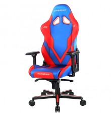 Игровое кресло DXRacer G8200 OH/G8200/BR компьютерное, до 120 кг, 4D, кожа PU, металл, раскладывание спинки на 155°, цвет  синий/красный                                                                                                                  