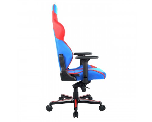 Игровое кресло DXRacer G8200 OH/G8200/BR компьютерное, до 120 кг, 4D, кожа PU, металл, раскладывание спинки на 155°, цвет  синий/красный