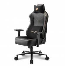Игровое кресло Sharkoon Skiller SGS30 компьютерное, до 130 кг, кожа PU, сталь, 3D, 165° наклон,  цвет  черный/бежевый                                                                                                                                     
