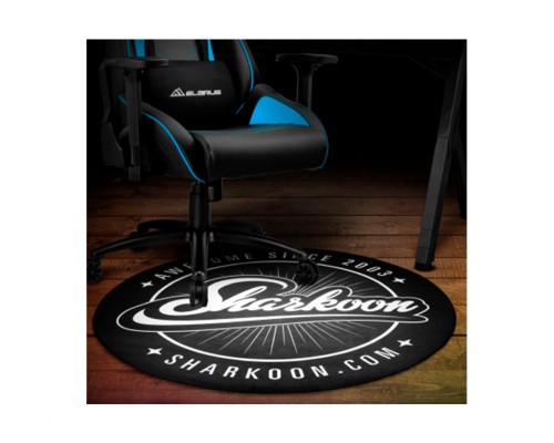 Коврик для игрового кресла Sharkoon Floor mat, полиэстер, d.120 см, толщина-5мм, черный/белый