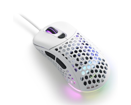 Мышь Sharkoon Light2 200 white оптическая, 16000 dpi, Pixart PMW-3389, USB, подсветка RGB, белая