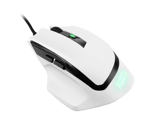 Мышь Sharkoon Shark Force II White, оптическая, 4200 dpi, PixArt PAW3519, USB, подсветка, белая