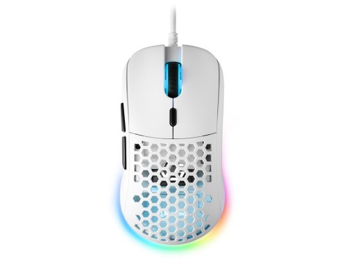 Мышь Sharkoon Light2 180 white оптическая, 12000 dpi, PixArt 3325, USB, PixArt PMW3360, RGB, белая