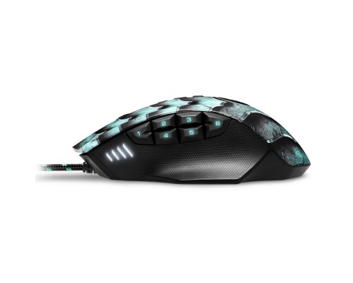 Мышь Sharkoon Drakonia II Green, оптическая, 15000 dpi, USB, подсветка RGB, цвет  черный/зеленый